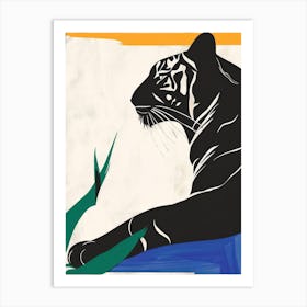 Tiger 4 Cut Out Collage Art Print
