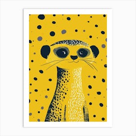 Yellow Meerkat 1 Art Print
