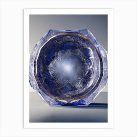 Blue Glass Bowl Art Print