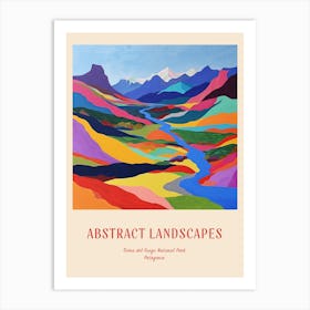 Colourful Abstract Tierra Del Fuego National Park Patagonia 3 Poster Art Print