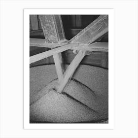Rice Pouring Into Chutes From Storage Bin, Crowley, Louisiana By Russell Lee Art Print