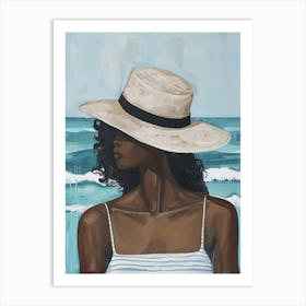 Woman At The Beach 1 Art Print