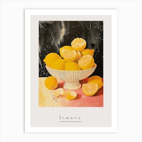 Art Deco Lemons 1 Poster Art Print