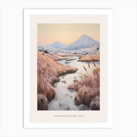 Dreamy Winter National Park Poster  Tongariro National Park New Zealand 2 Art Print