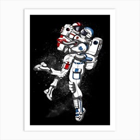 Astronaut Hug Space Art Print