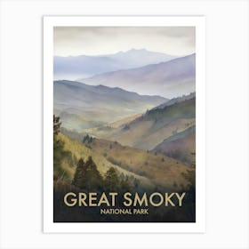 Great Smoky National Park Vintage Travel Poster 5 Art Print