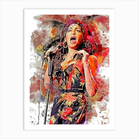 Amy Winehouse Smudge Art Art Print