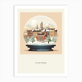 Inverness United Kingdom Snowglobe Poster Art Print