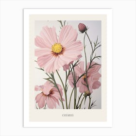 Floral Illustration Cosmos 1 Poster Art Print