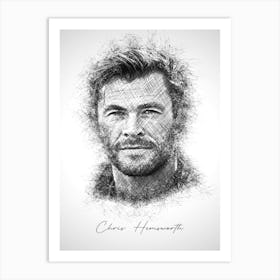 Chris Hemsworth Art Print