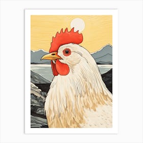 Bird Illustration Chicken 3 Art Print