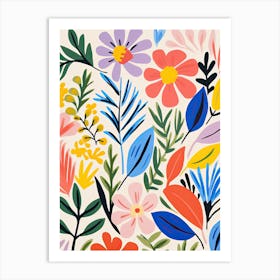 Flowers 34, Matisse style, Floral texture Art Print