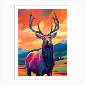 Deer Painting Art Print