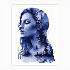 Woman'S Face 6 Art Print