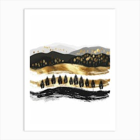 Gold And Black Canvas Print 13 Art Print