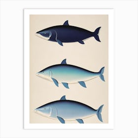 Blue Whale Vintage Poster Art Print