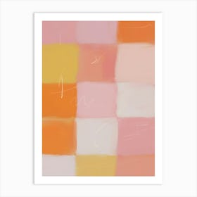 Orange Squares Art Print