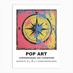 Compass Pop Art 3 Art Print
