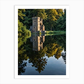 Castle Reflected In A Lake 1 Art Print