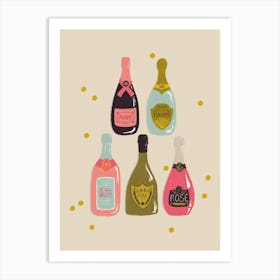 Champagne Cheers Art Print
