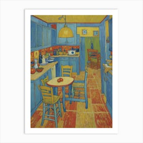 Cozy Midcentury Kitchen Art Print