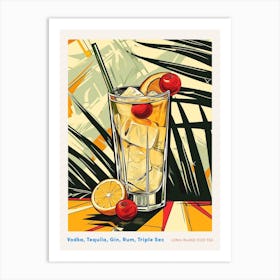 Art Deco Long Island Iced Tea 2 Poster Art Print