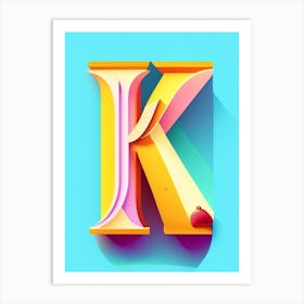 K, Letter, Alphabet Pop Art Matisse Art Print