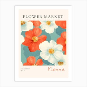 Flower Market Vienna Art Print