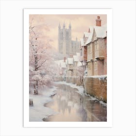 Dreamy Winter Painting Canterbury United Kingdom 1 Art Print