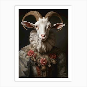 Goat With Horns Art Print