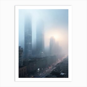 Foggy Cityscape 1 Art Print