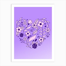 Heart Of Flowers 3 Art Print