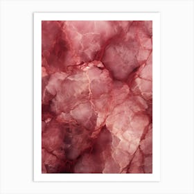 Red Marble Art Print