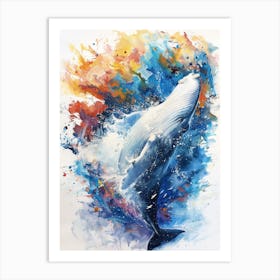 Arctic Whales Bathing 1 Art Print