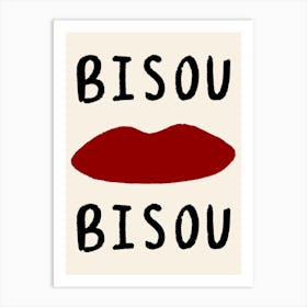 Bisou Bisou Cream Art Print