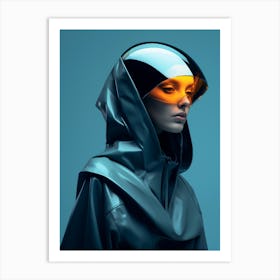 Woman cobalt Art Print