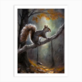 Squirrel In The Woods 1 Art Print