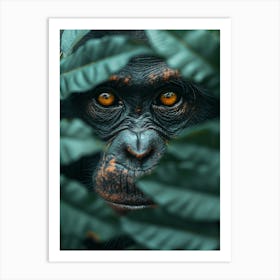 Chimpanzee Portrait Art Print