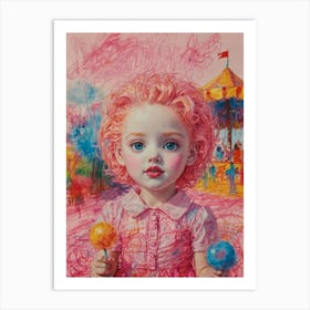 'Lollipop Girl' Art Print