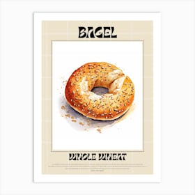 Whole Wheat Bagel 3 Art Print