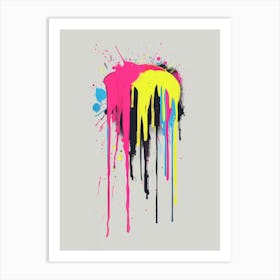 Dripping Ink Art Print