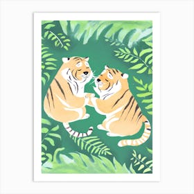 Cute Chubby Tigers 1 Art Print