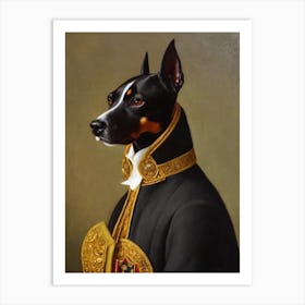 Manchester Terrier 2 Renaissance Portrait Oil Painting Art Print