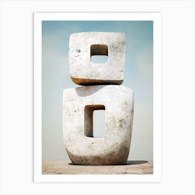 Abstract Stone Sculptures, Stones Art Art Print