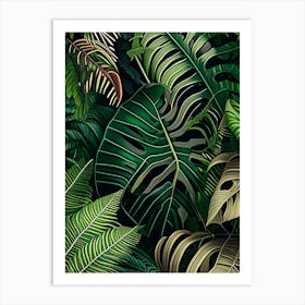 Jungle Foliage 3 Botanical Art Print