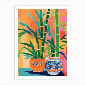 Colorful Bamboos Art Print