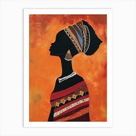 Africa Boho Art; Tribe Woman Art Print
