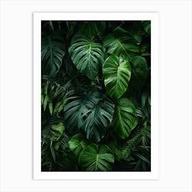 Tropical Leaves Background 1 Art Print