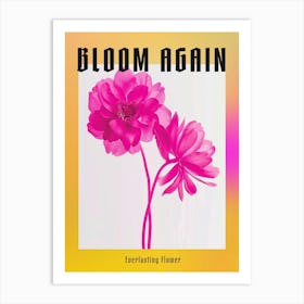 Hot Pink Everlasting Flower 2 Poster Art Print