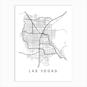 Las Vegas Map Art Print